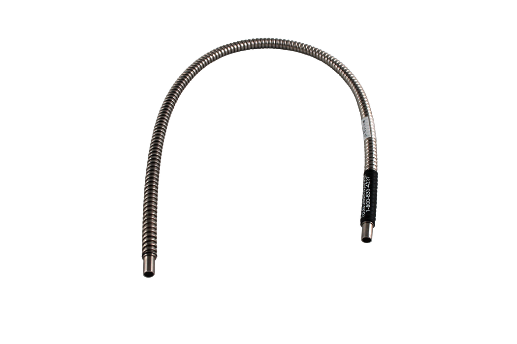 BX4 type, Flexible, Stainless Steel Hose, Glass Fiber Optic Cable, 1/4" (6.3mm) Active Fiber Bundle