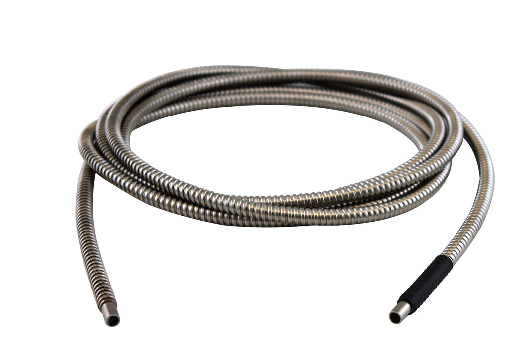 BX4 type, Flexible, Stainless Steel Hose, Glass Fiber Optic Cable, 1/4" (6.3mm) Active Fiber Bundle